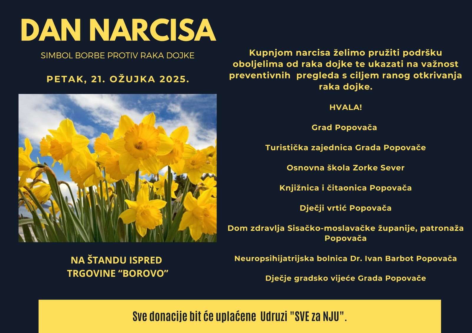 Dan narcisa, petak, 21. ožujka 2025.